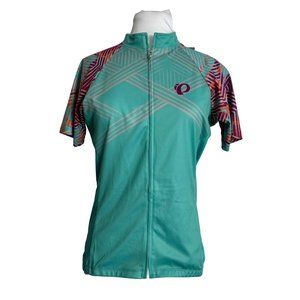Pearl Izumi Elite Womens Cycling Bike Jersey Size Large Full Zip Green Pockets
